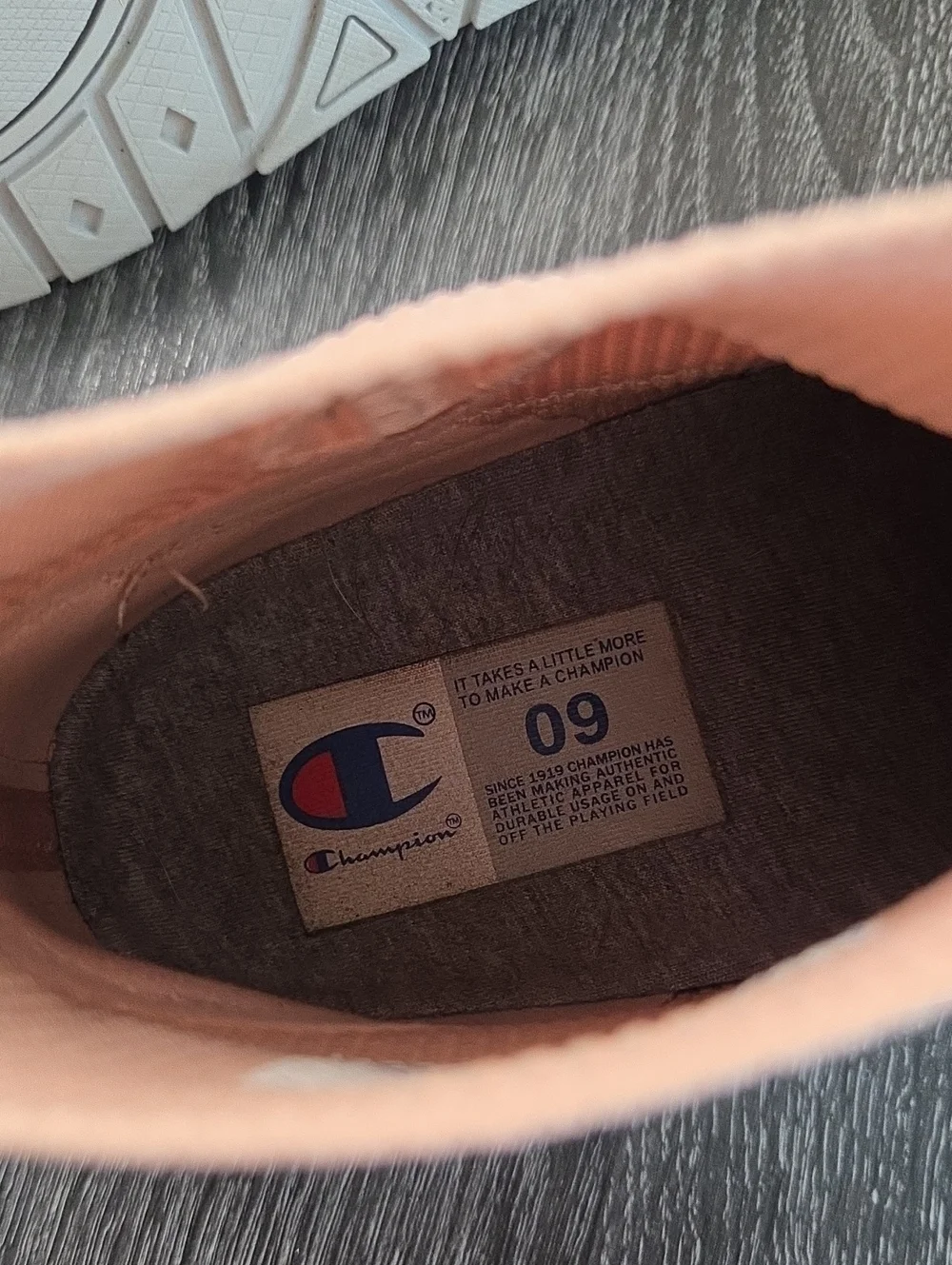 Champion Rally LTW  Women's Light Nude Pink Slip-On Sock Sneaker White Sole 9W